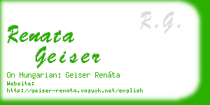 renata geiser business card